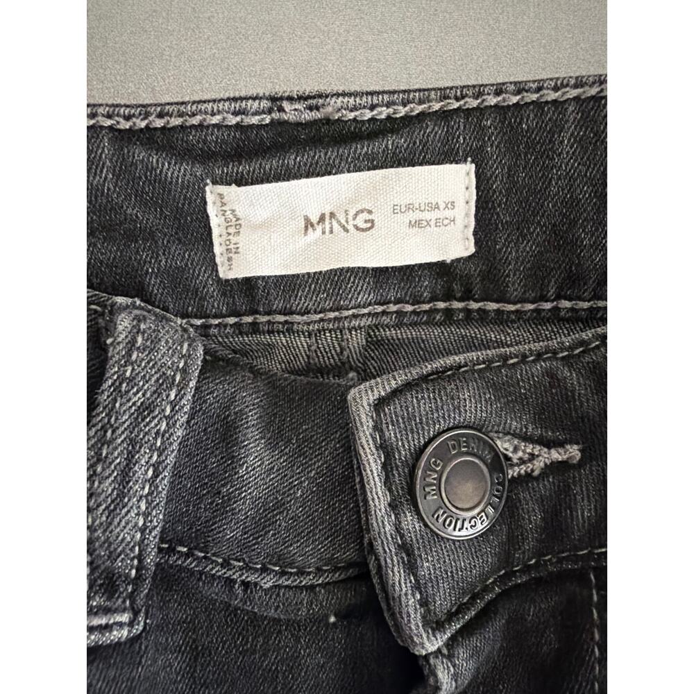 MNG Mango Rhinestone Embellished Black Flare Jeans - Size XS - Picture 6 of 9